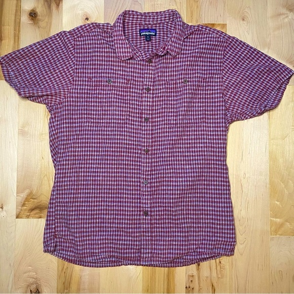 Patagonia Men’s Back Step Short Sleeve Button Up Plaid Shirt - Picture 1 of 10